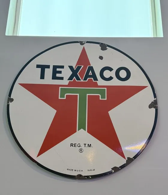 Texaco Porcelain Star