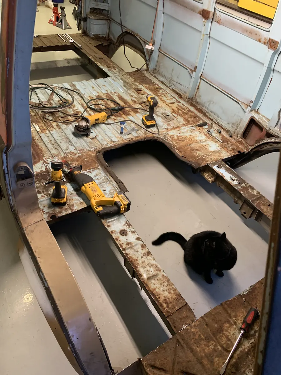 Floors out, back to bare metal - June 2020